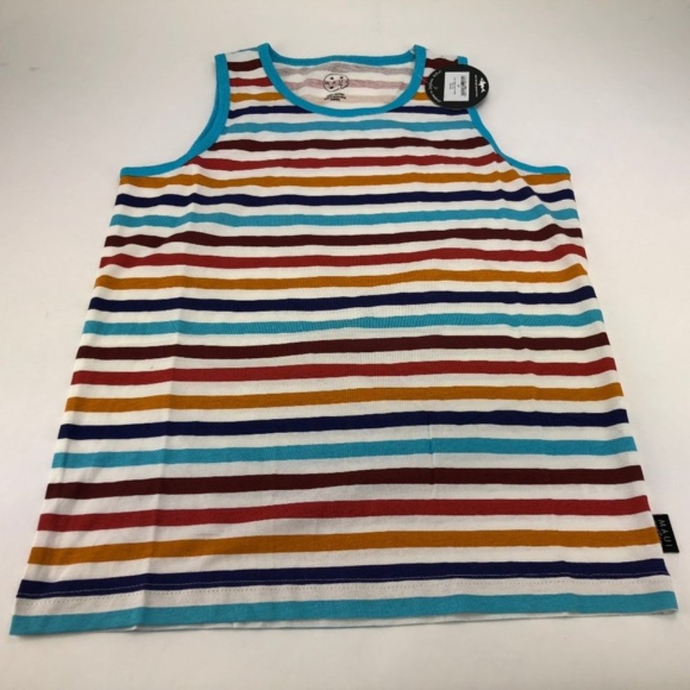 Brand New Maui & Sons Boy Tank Tops Medium Stripe